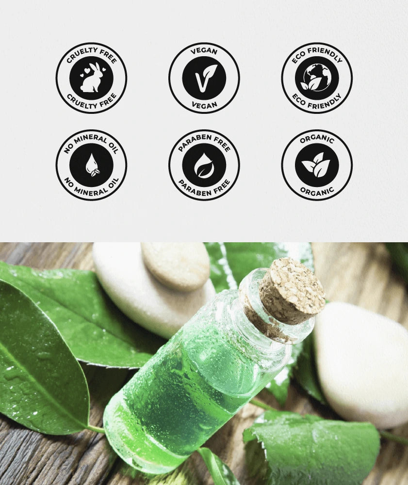 libre de crueldad animal - vegano - exo friendly - sin aceites minerales - libres de parabenos - organicos