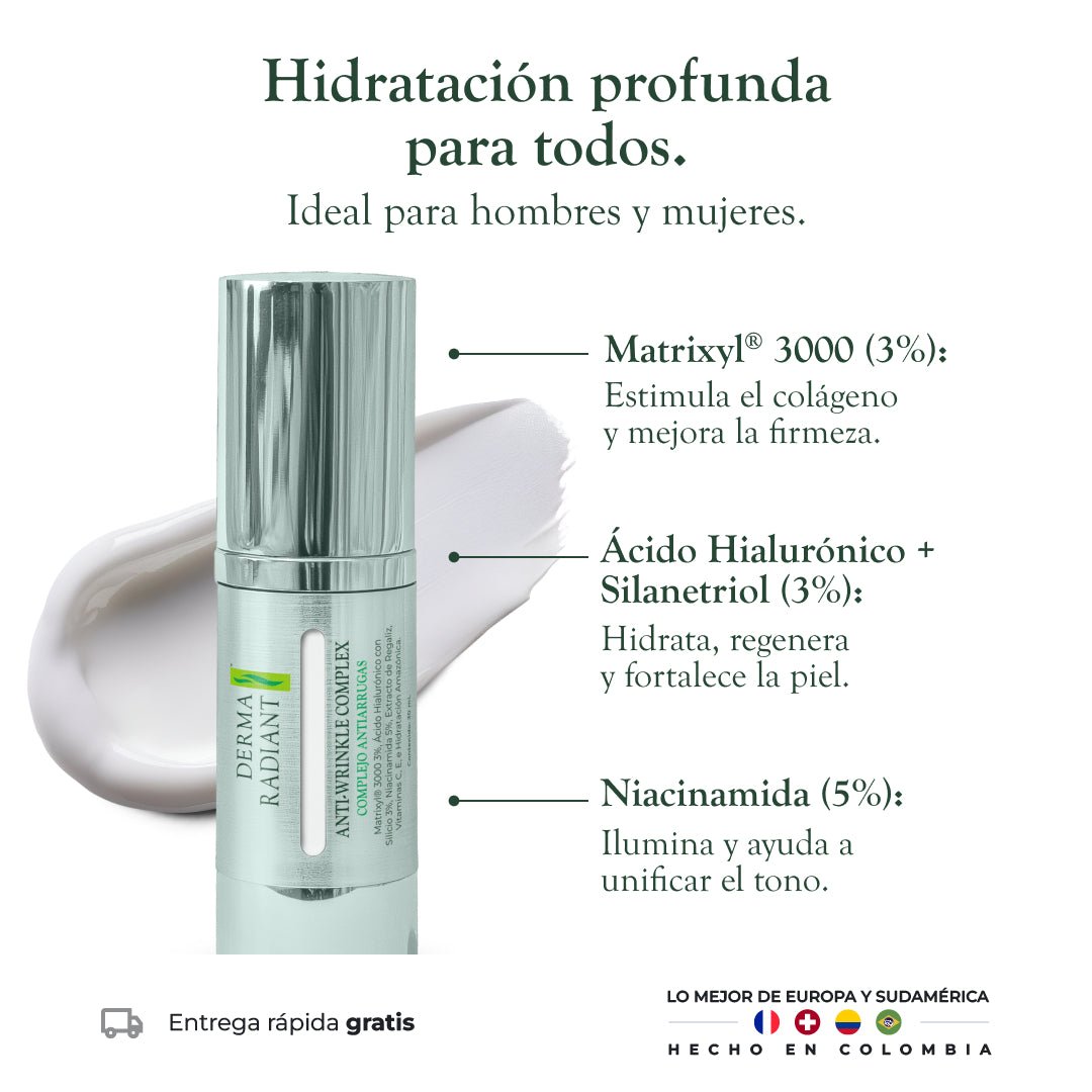Dos Complejo Anti - Arrugas y un Rejuvenecedor de Ojos - DermaRadiant
