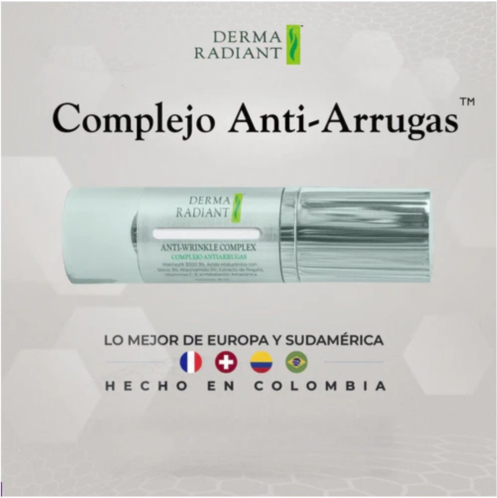 ✨ Complejo Anti - Arrugas: Ciencia Clínica para una Piel Firme, Suave y Protegida - DermaRadiant