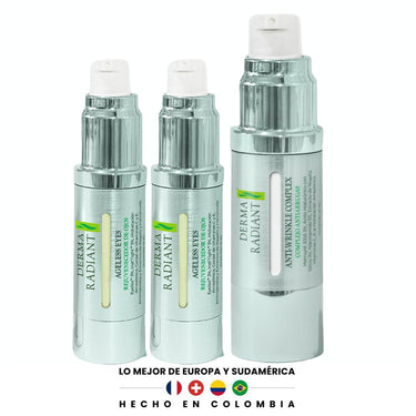 2 Rejuvenecedor de Ojos + 1 Complejo Anti - Arrugas - DermaRadiant